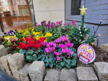 エポスカード九州支店支部の花壇の写真