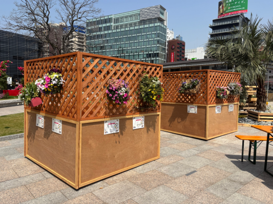 ハンギングバスケット展示